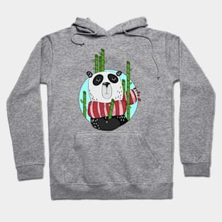 Cute Christmas Panda Bear Illustration // Panda in Bamboo Hoodie